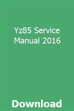 2019 yz85 service manual
