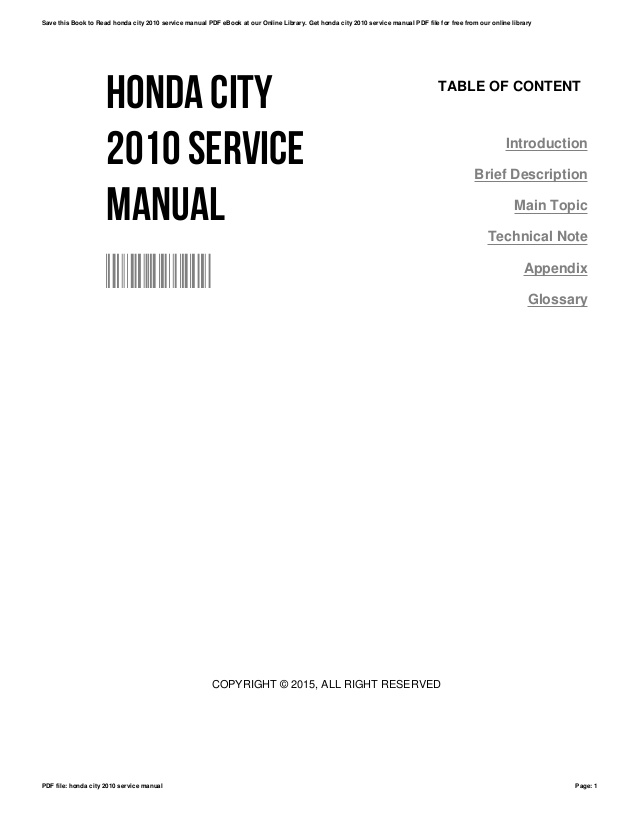 Honda City Ivtec User Manual Pdf
